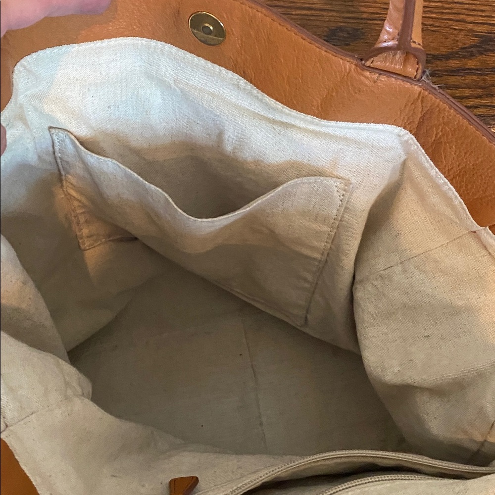 Mark & Graham Brown Leather Tote and Two Bonus Straps - Picture 6 of 6